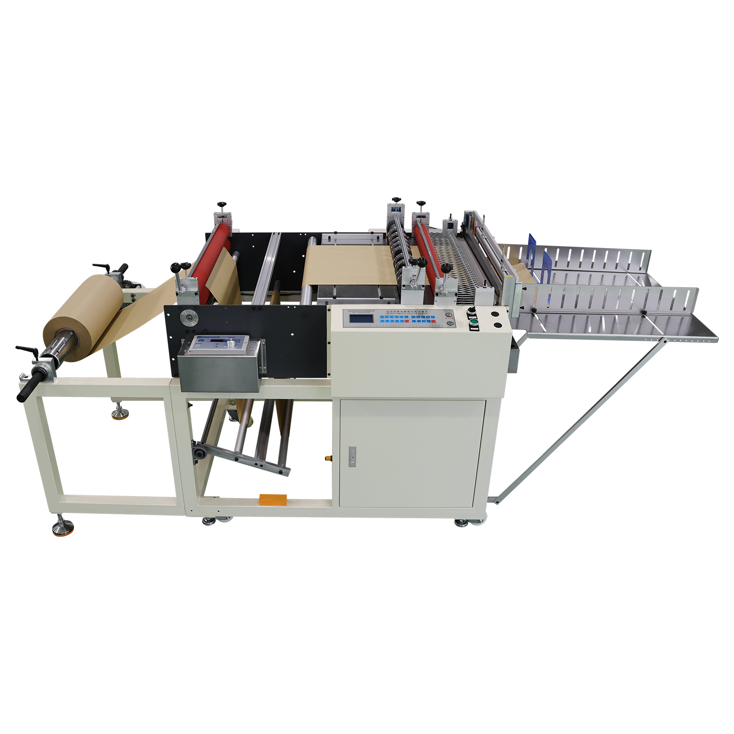 Round Slitting Blades Roll To Sheet Unwinding Cutting Machine for Soft Material