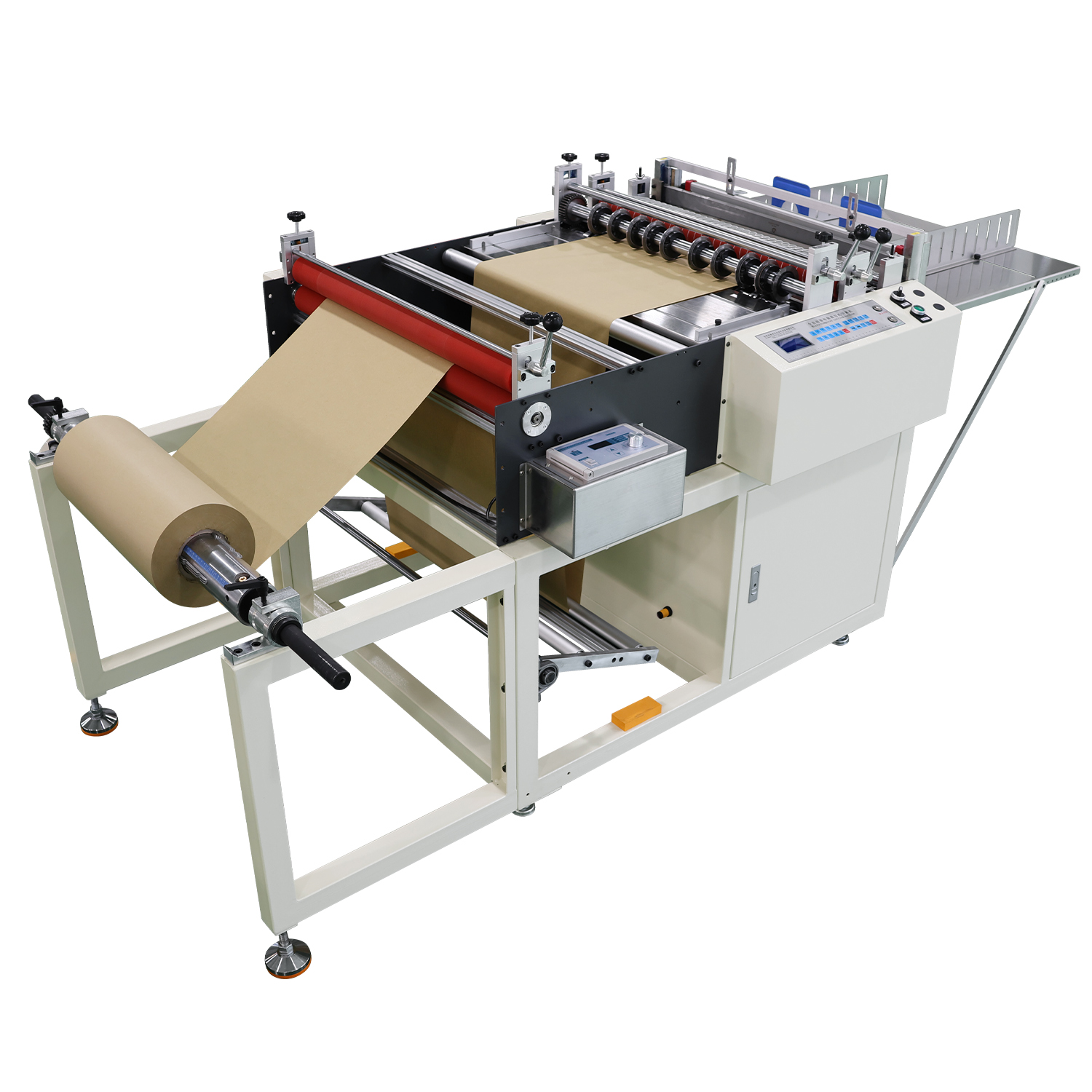 Round Slitting Blades Roll To Sheet Unwinding Cutting Machine for Soft Material