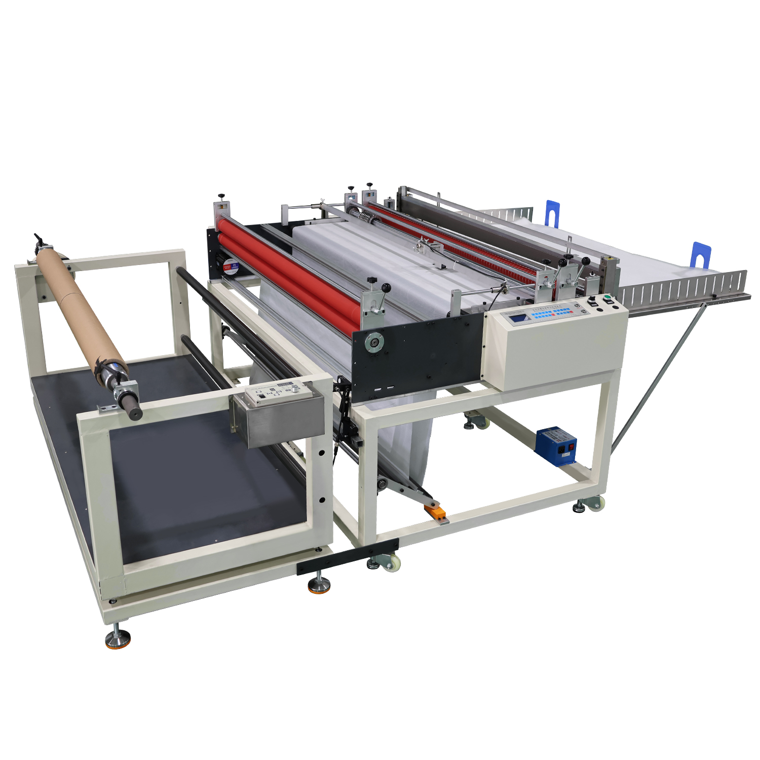 1600mm Industrial Wrapping Paper/Plastic Fillm/Non-woven Fabric Roll To Sheet Unwinding Cutting Machine