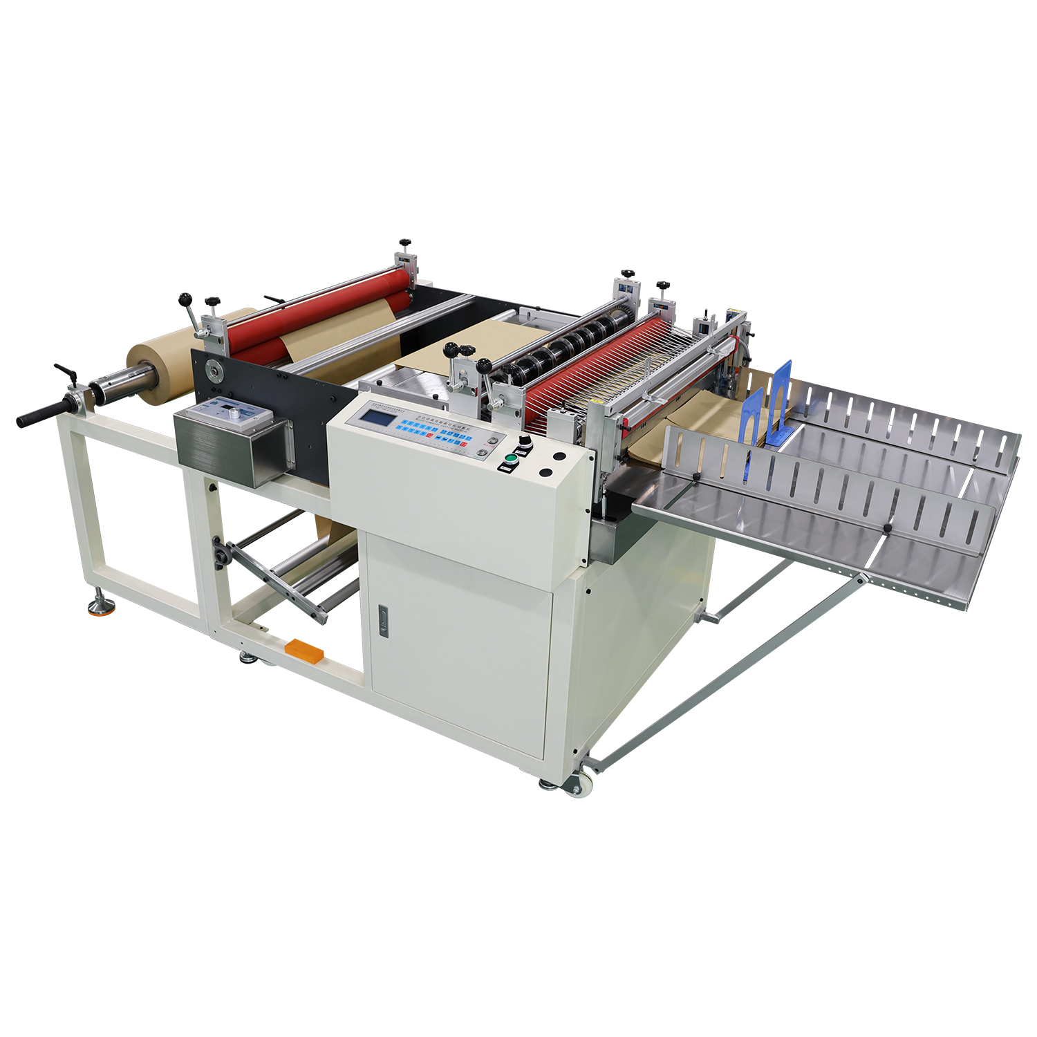 Round Slitting Blades Roll To Sheet Unwinding Cutting Machine for Soft Material
